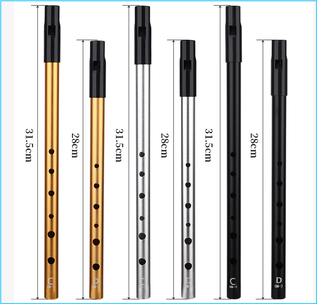 Tin Whistle Flute - 本格的なアイリッシュ・ウィスル・フルート C/Dキー・ティン・ペニー・ウィスル（6穴）完璧な伝統的なアイリッシュ音楽楽器