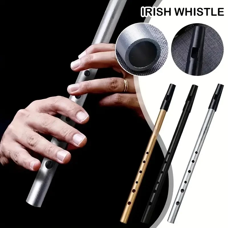 Tin Whistle Flute - Miwayer-6穴の本物のアイリッシュホイッスル、フルート、c、dキー、ブリキのペニー、完璧な楽器、伝統