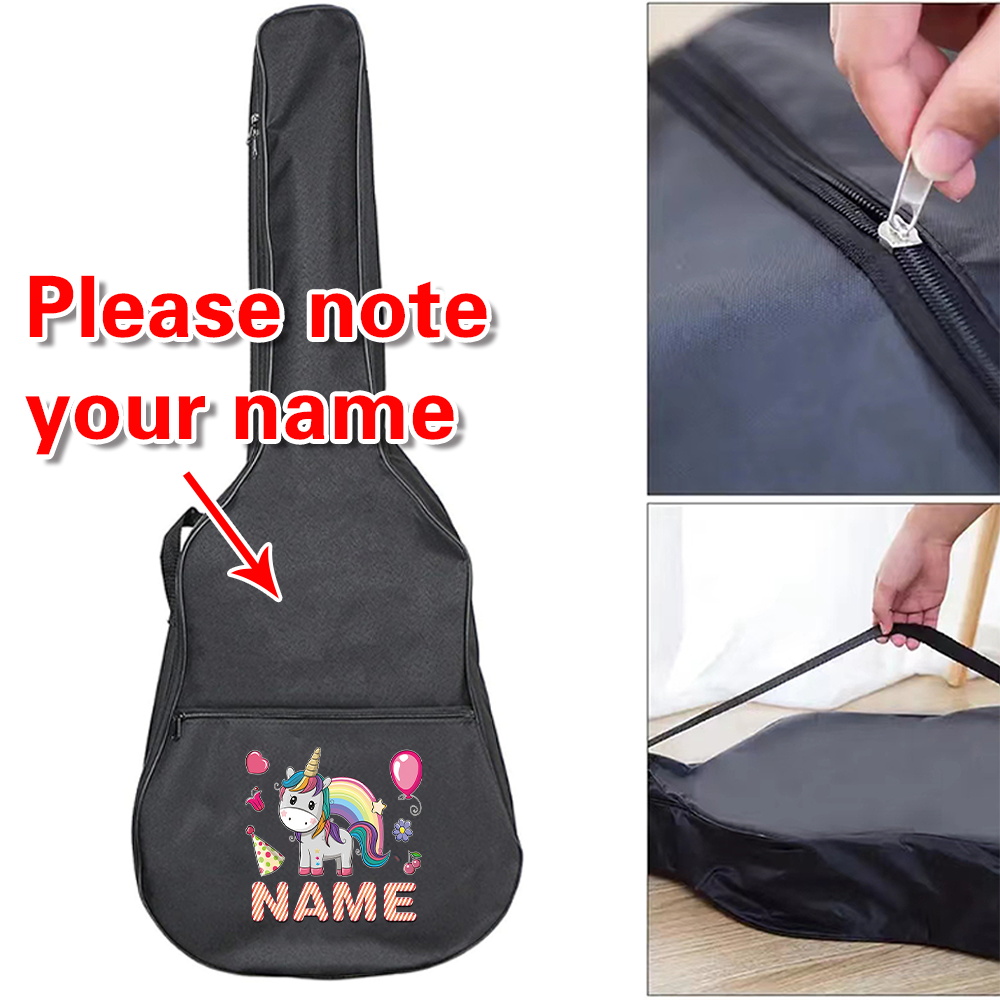 Musical Instrument Name - カスタマイズされた名前入りギターバッグ 36-41インチ 防水ギターケース パッド入りコットンギターケースバッグ 楽器収納バックパック