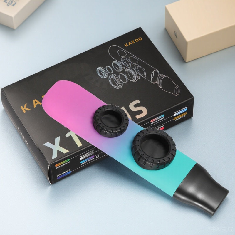 Musical Instrument Kids - 1セット デュアルホールカズー 小型ポータブル軽量楽器 子供 初心者向け ギター
