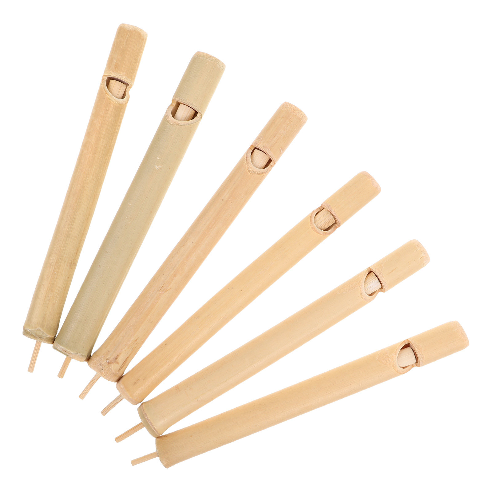 Musical Instrument Kids - 6個入り子供用鳥笛木製フルートミニチュアホイッスル、子供用屋外音楽楽器、インタラクティブな鳥笛