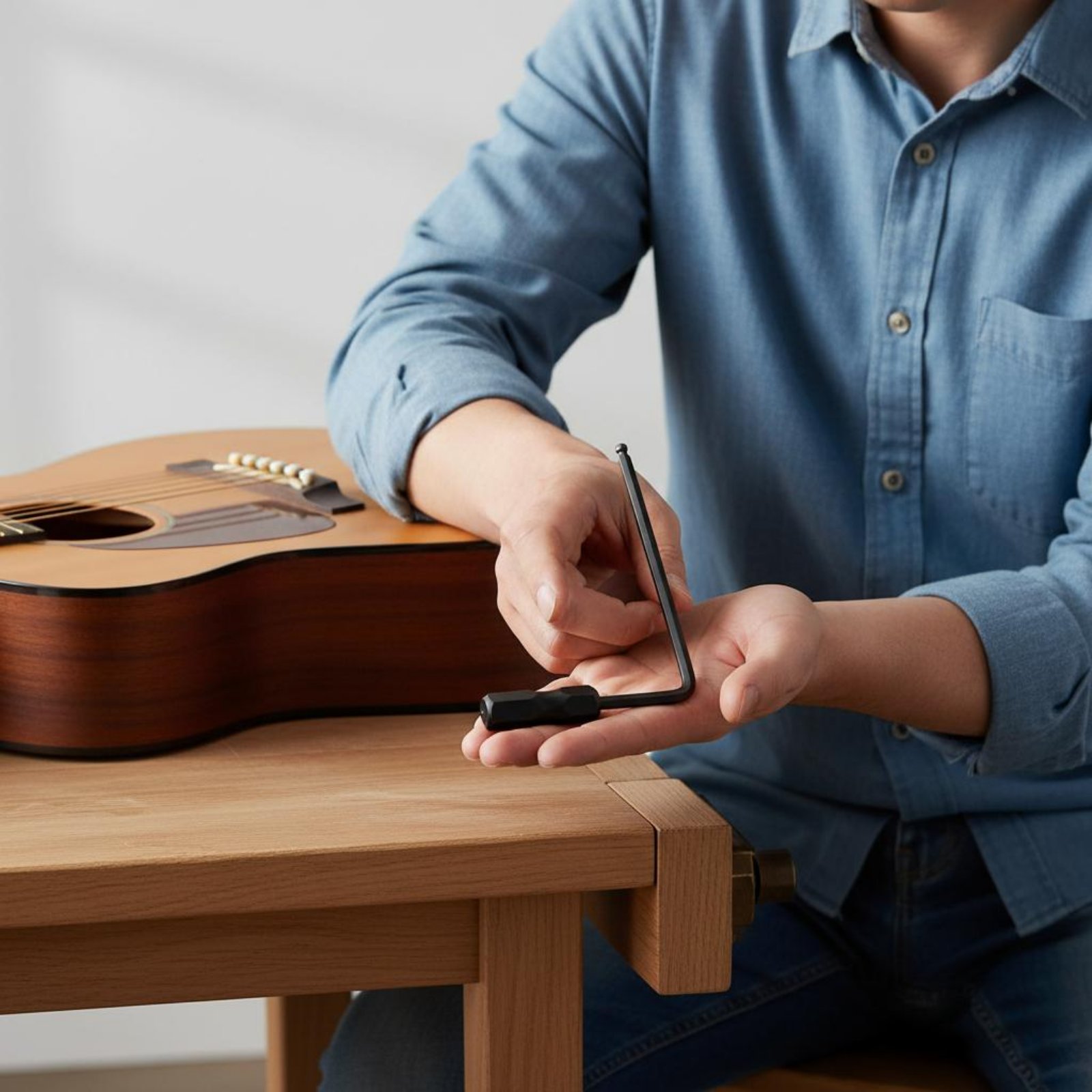 Musical Instrument Long - ギターサポートロッドレンチ 長持ちするスチール製ギターサポートロッド調整レンチ 楽器アクセサリー
