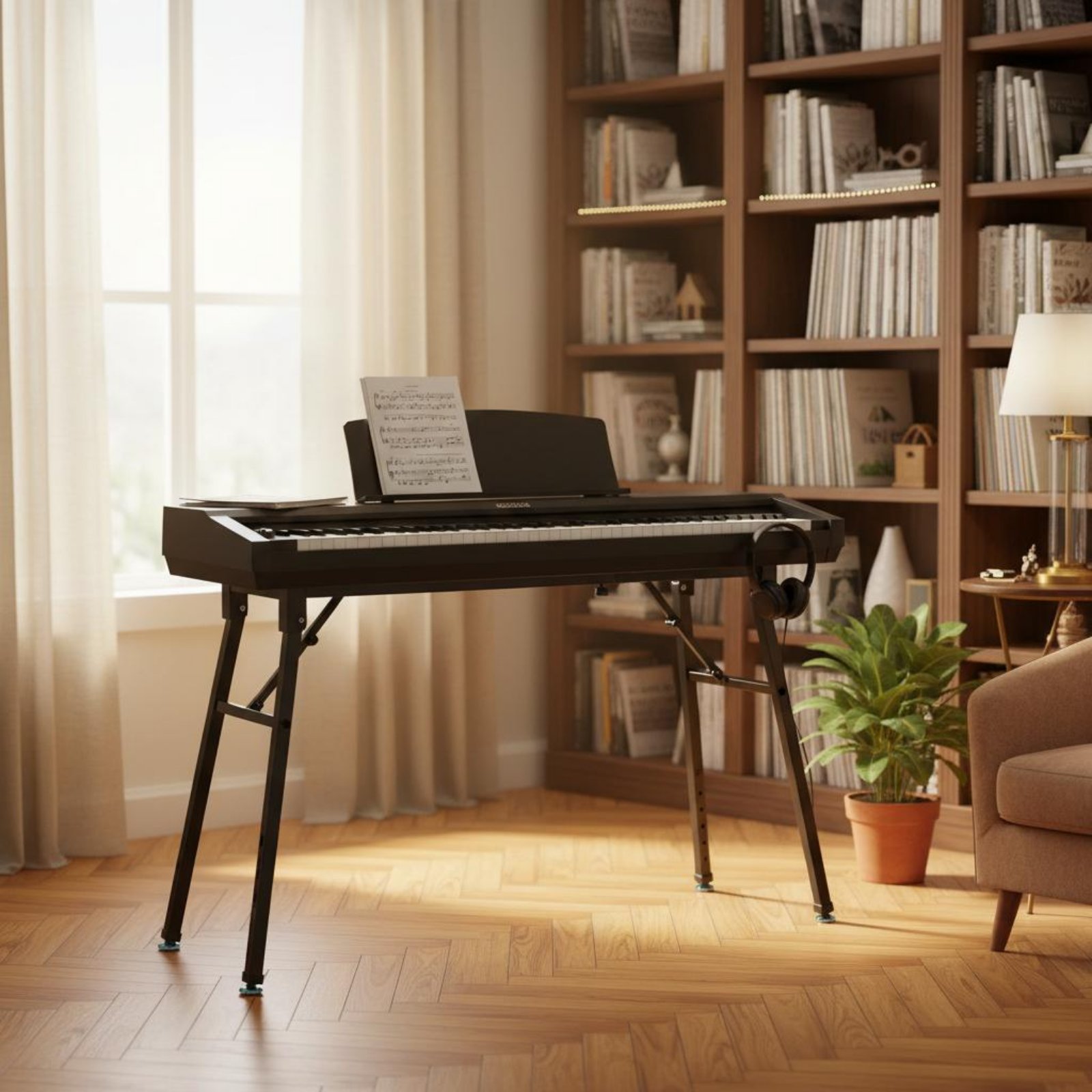 折りたたみキーボードスタンド ポータブル 調節可能なキーボー - Musical Instrument Of Keyboard のレビューと価格