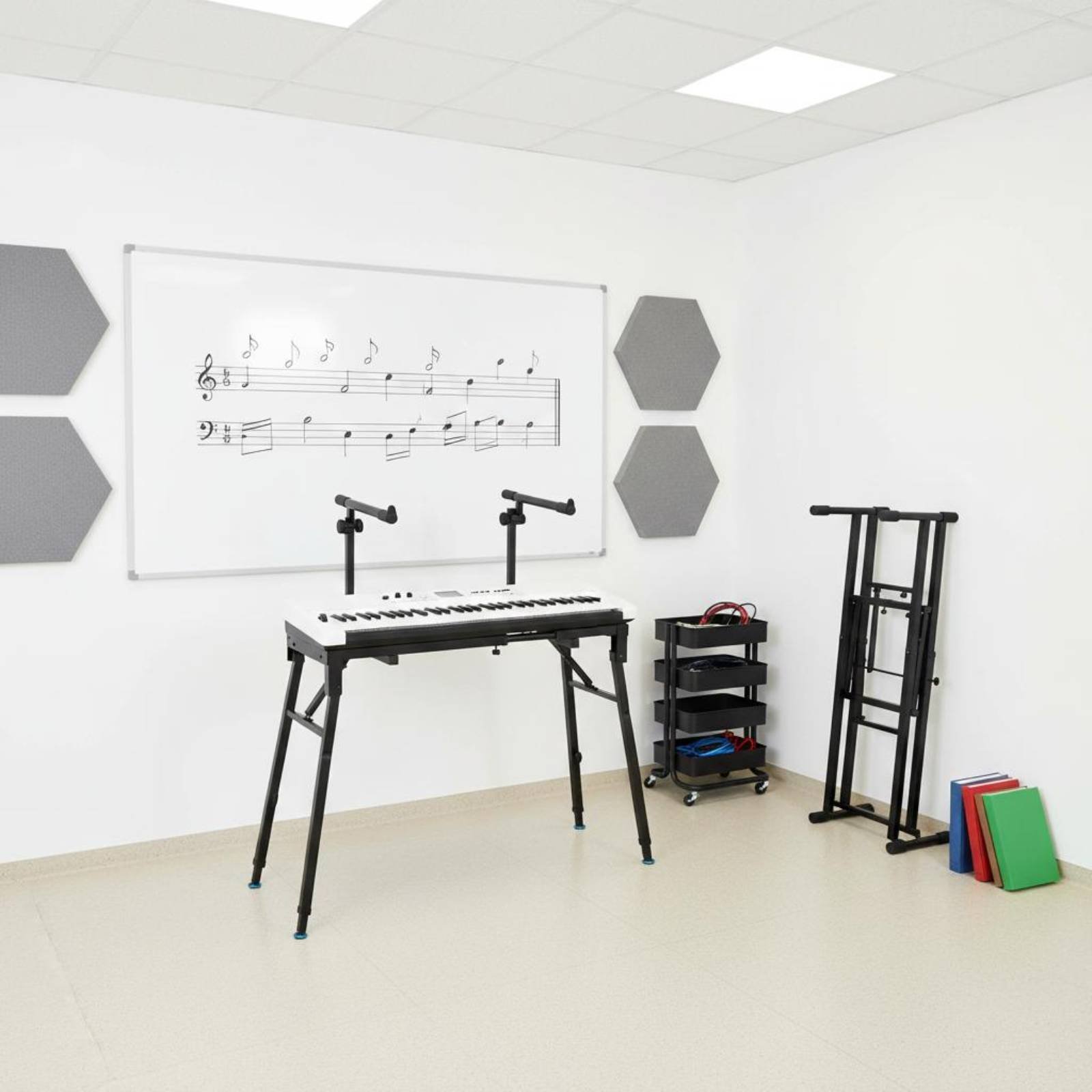 折りたたみキーボードスタンド ポータブル 調節可能なキーボー - Musical Instrument Of Keyboard のレビューと価格