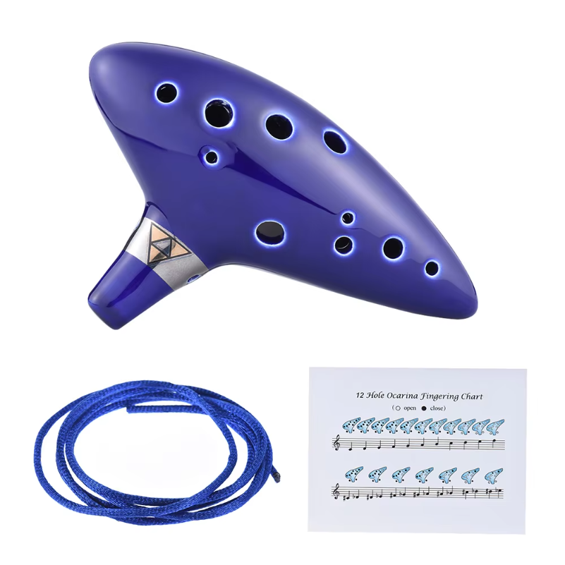 12穴オカリナ セラミック製アルトC管 フルート管楽器 歌詞 - Musical Instrument Book のレビューと価格