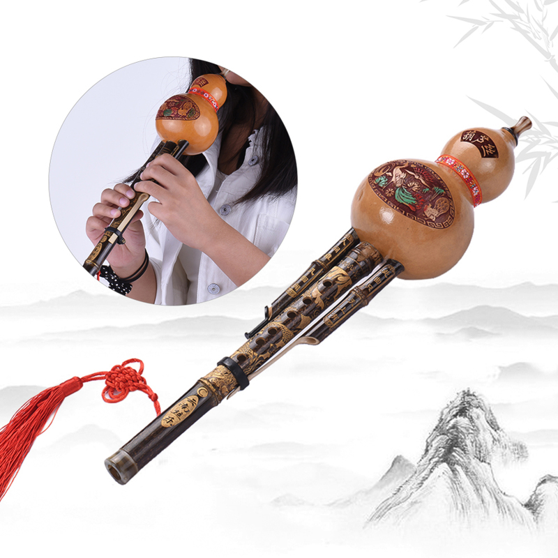 中国の手作り黒竹フルーシひょうたんフルート、民族楽器、初心者 - Tin Whistle Flute のレビューと価格