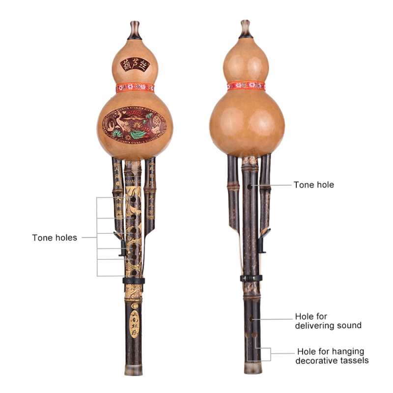 中国の手作り黒竹フルーシひょうたんフルート、民族楽器、初心者 - Tin Whistle Flute のレビューと価格