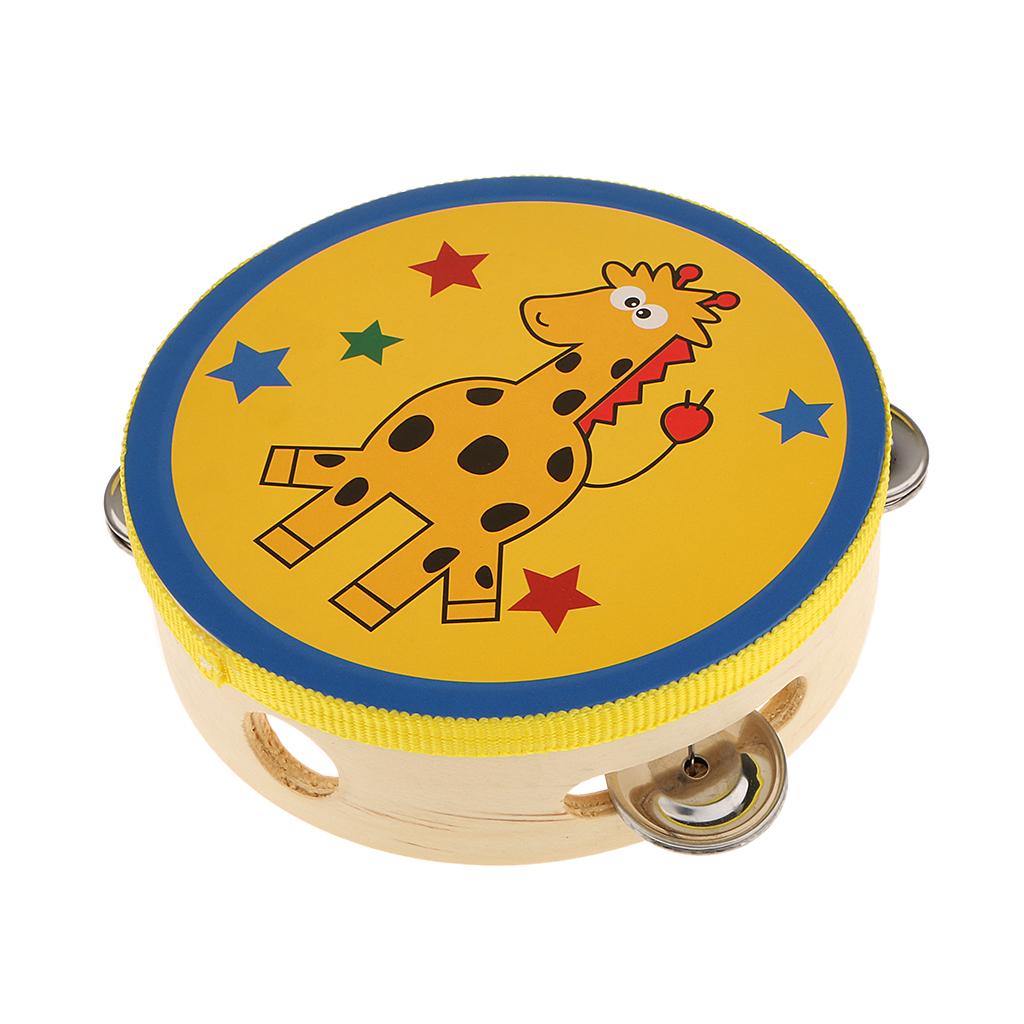 木製タンバリン 小型ハンドパーカッション バルクドラムおもち - Musical Instrument Kids のレビューと価格