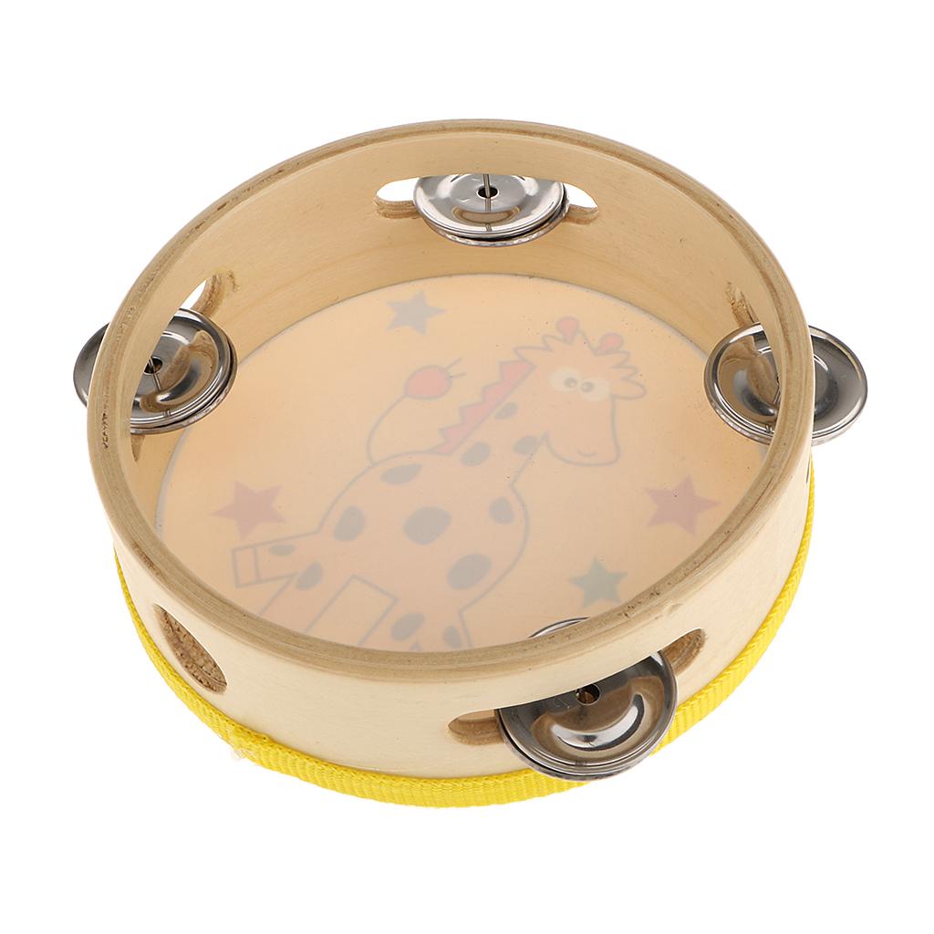 木製タンバリン 小型ハンドパーカッション バルクドラムおもち - Musical Instrument Kids のレビューと価格