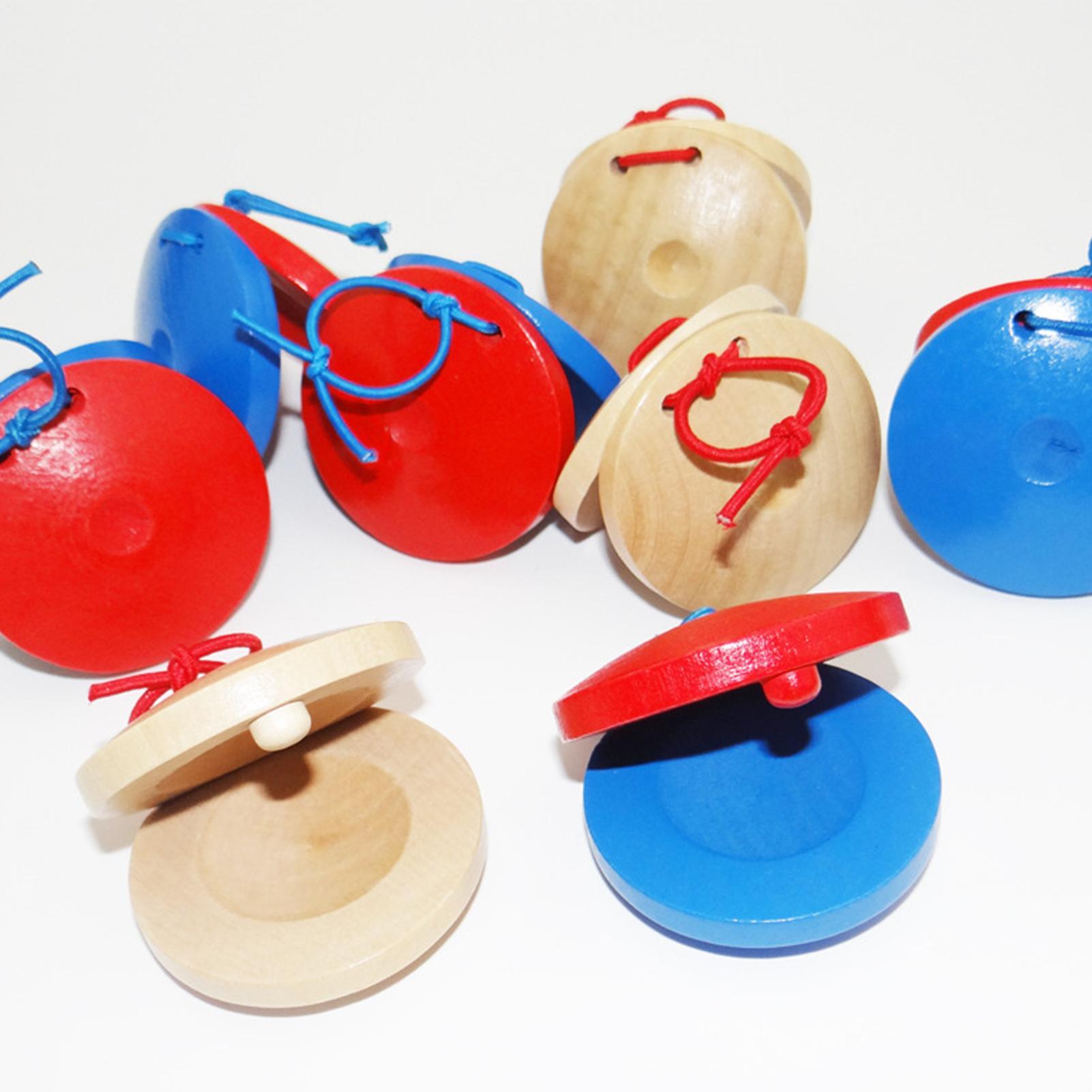 木製カスタネット子供用楽器耐久性のある小さな指カスタネット教 - Musical Instrument Games のレビューと価格