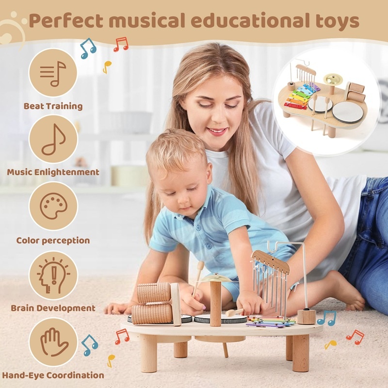 LazyChild 子供用教育玩具 木製オルゴール ベビーパ - Musical Instrument Games のレビューと価格