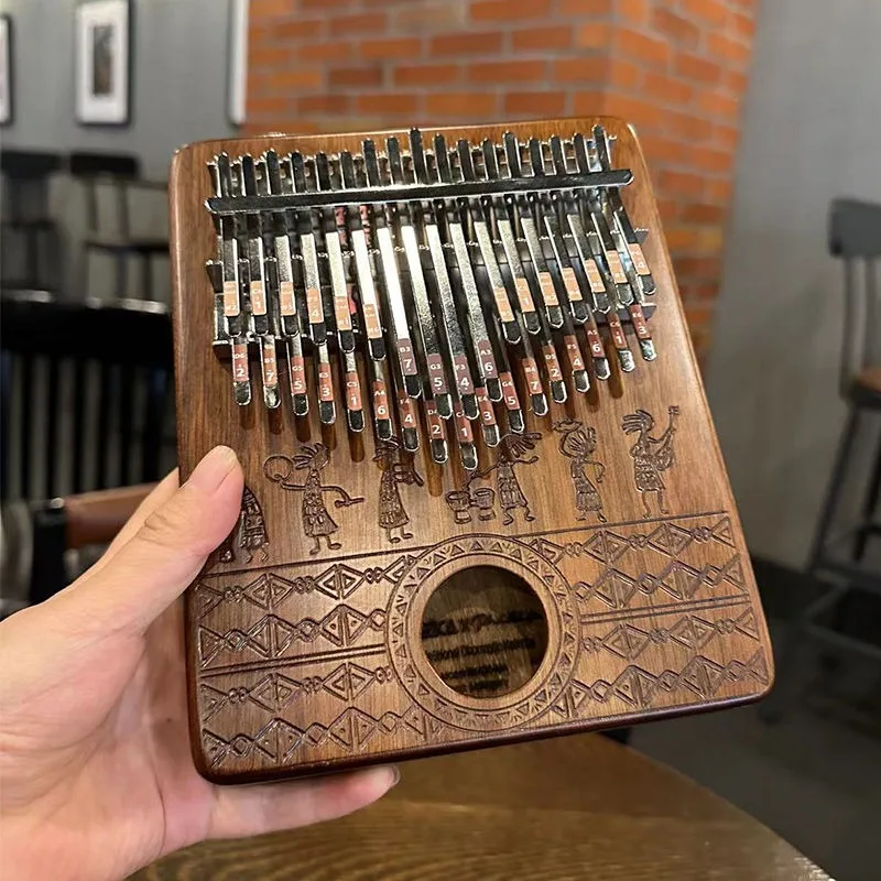 子供のためのポータブル木製カリンバ,親指のピアノ,楽器のキー - Musical Instrument Of Keyboard のレビューと価格
