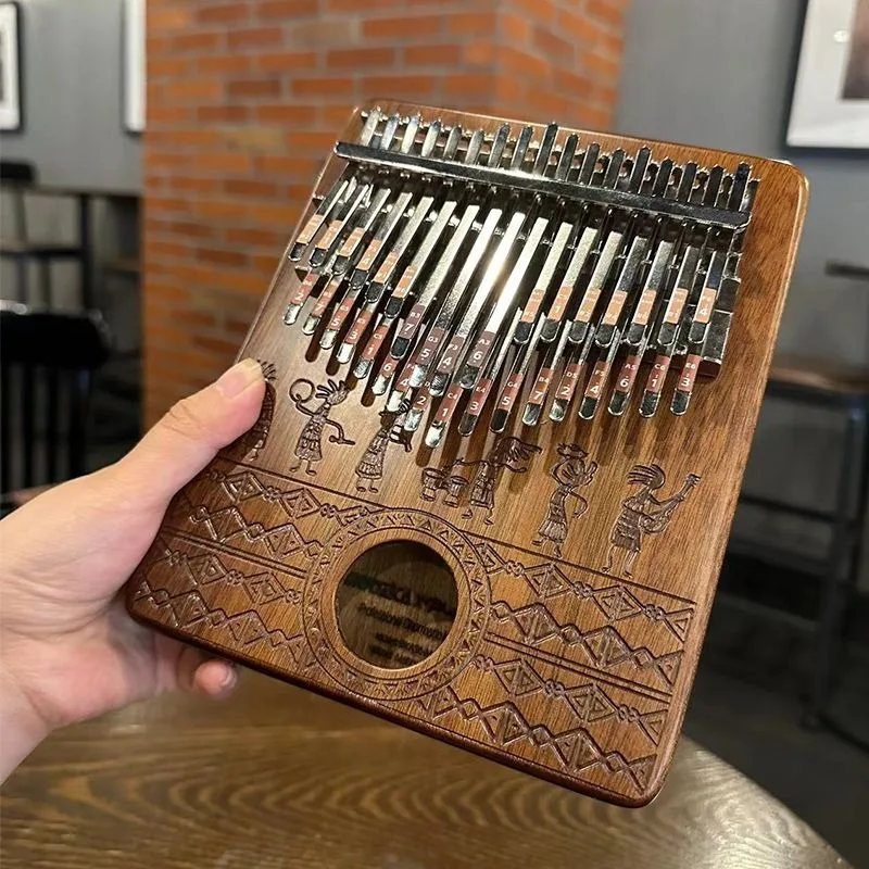 子供のためのポータブル木製カリンバ,親指のピアノ,楽器のキー - Musical Instrument Of Keyboard のレビューと価格