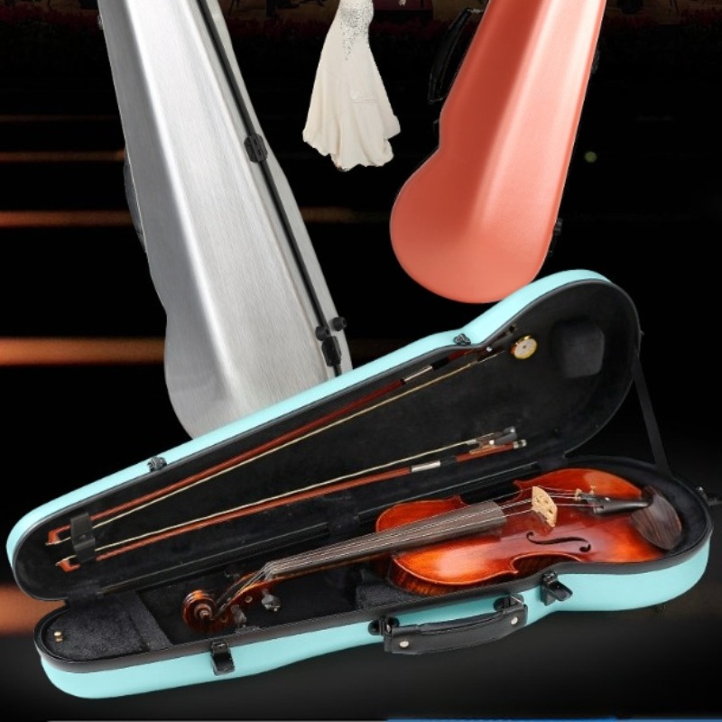カーボンファイバーバイオリンケース落下防止衝突防止保護ケース - Violin Musical Instrument のレビューと価格