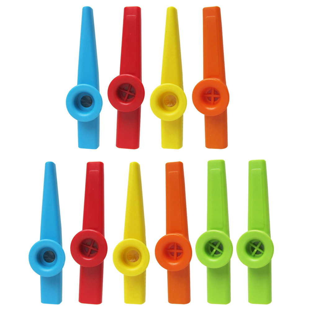10個入り カズー楽器 カラフルなプラスチック製カズー 簡単 - Musical Instrument Kids のレビューと価格