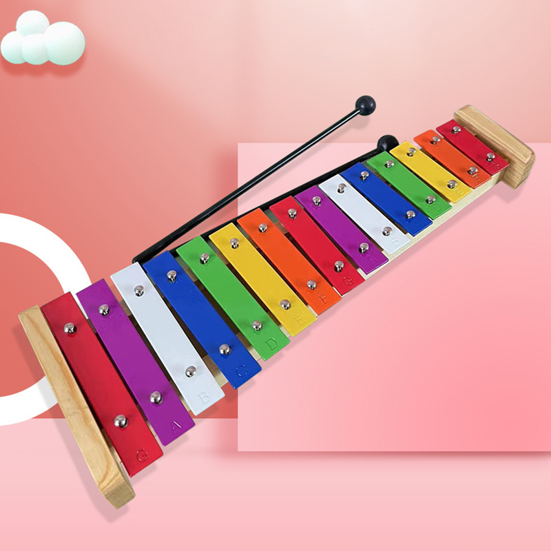 15 キーキシロフォン子供用オルフ音楽キーボード金属楽器木製 - Musical Instrument Of Keyboard のレビューと価格