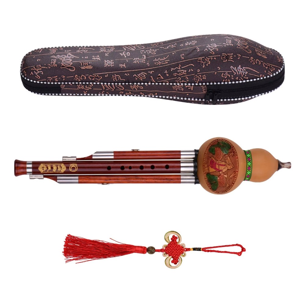 3トーンCキー フルート型笛 木製管 中国伝統楽器 中国結び - Musical Instrument Music のレビューと価格