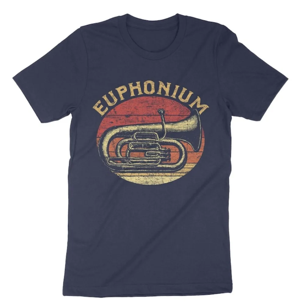 メンズヴィンテージTシャツ,音楽再生用長袖トップス,真ちゅう - Musical Instrument Euphonium のレビューと価格