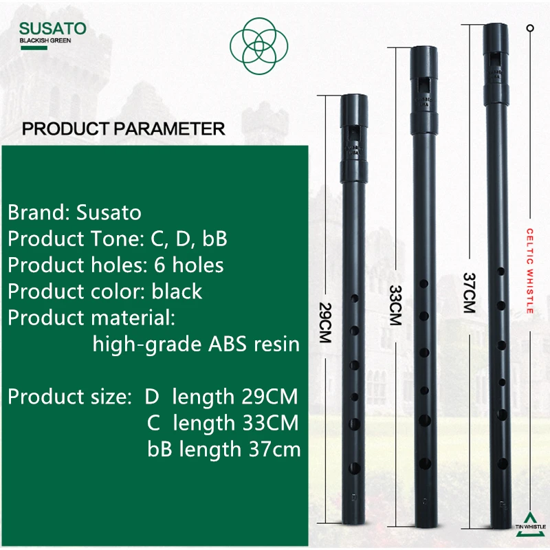 Susato 1 個スモールボア 6 穴アイリッシュホイッス - Tin Whistle Flute のレビューと価格