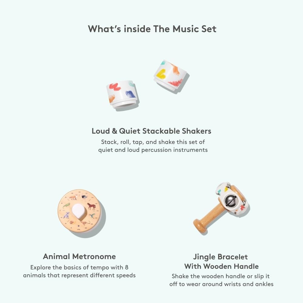 幼児向け音楽セット |   6種類のモンテッソーリ楽器とリズ - Musical Instrument Book のレビューと価格