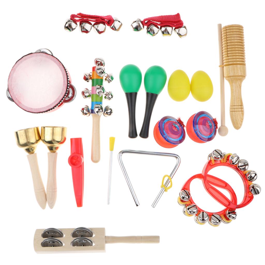 幼児用楽器打楽器セット 12個 子供用 – 細かい、コーディ - Musical Instrument Kids のレビューと価格