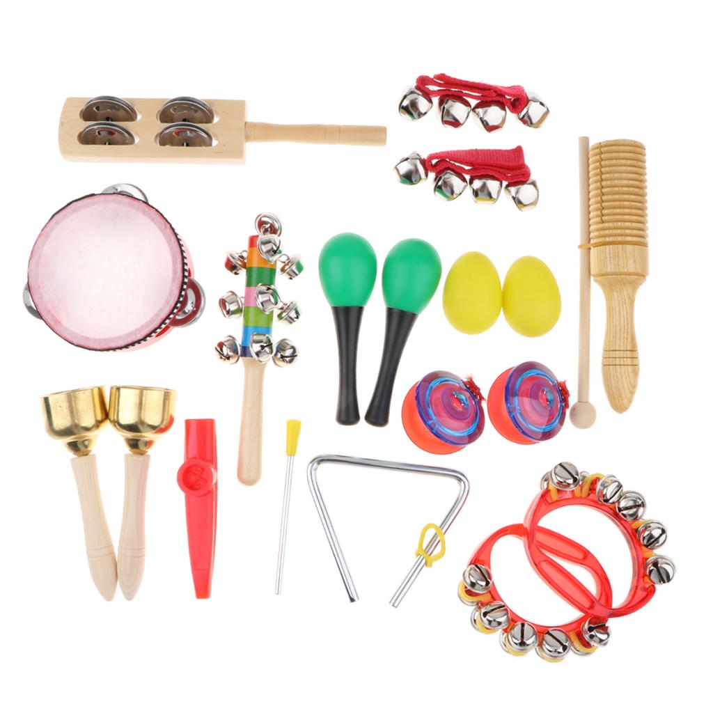 幼児用楽器打楽器セット 12個 子供用 – 細かい、コーディ - Musical Instrument Kids のレビューと価格