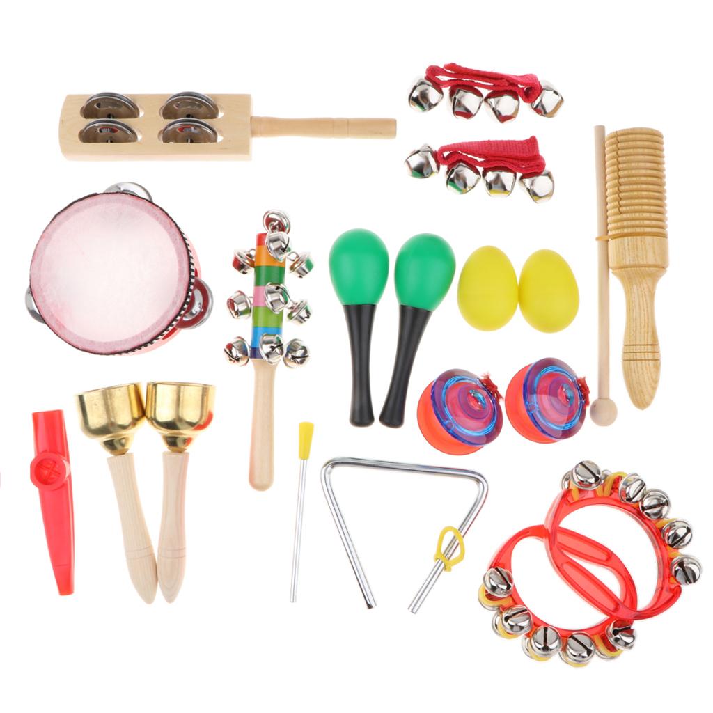 幼児用楽器打楽器セット 12個 子供用 – 細かい、コーディ - Musical Instrument Kids のレビューと価格