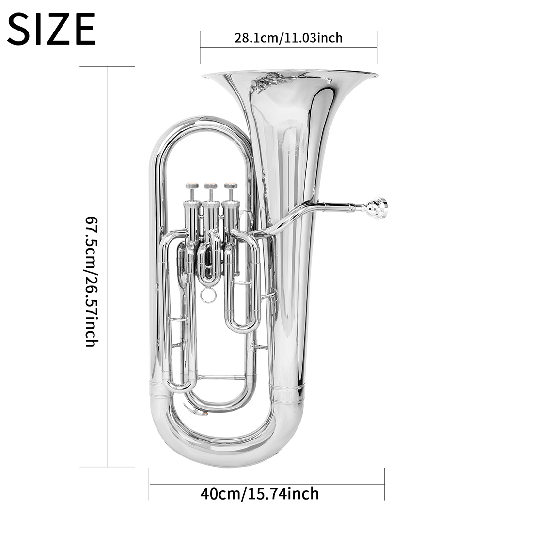 SLADE Bフラットユーフォニアム 3キー垂直キーユーフォ - Musical Instrument Euphonium のレビューと価格