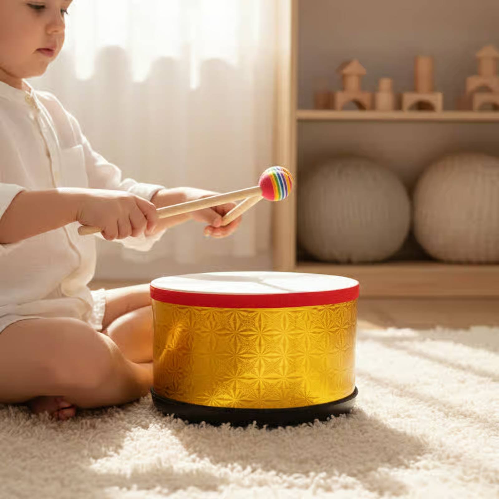 リズムドラム 10 インチハンドドラム楽器 演奏しやすい 長 - Musical Instrument Long のレビューと価格
