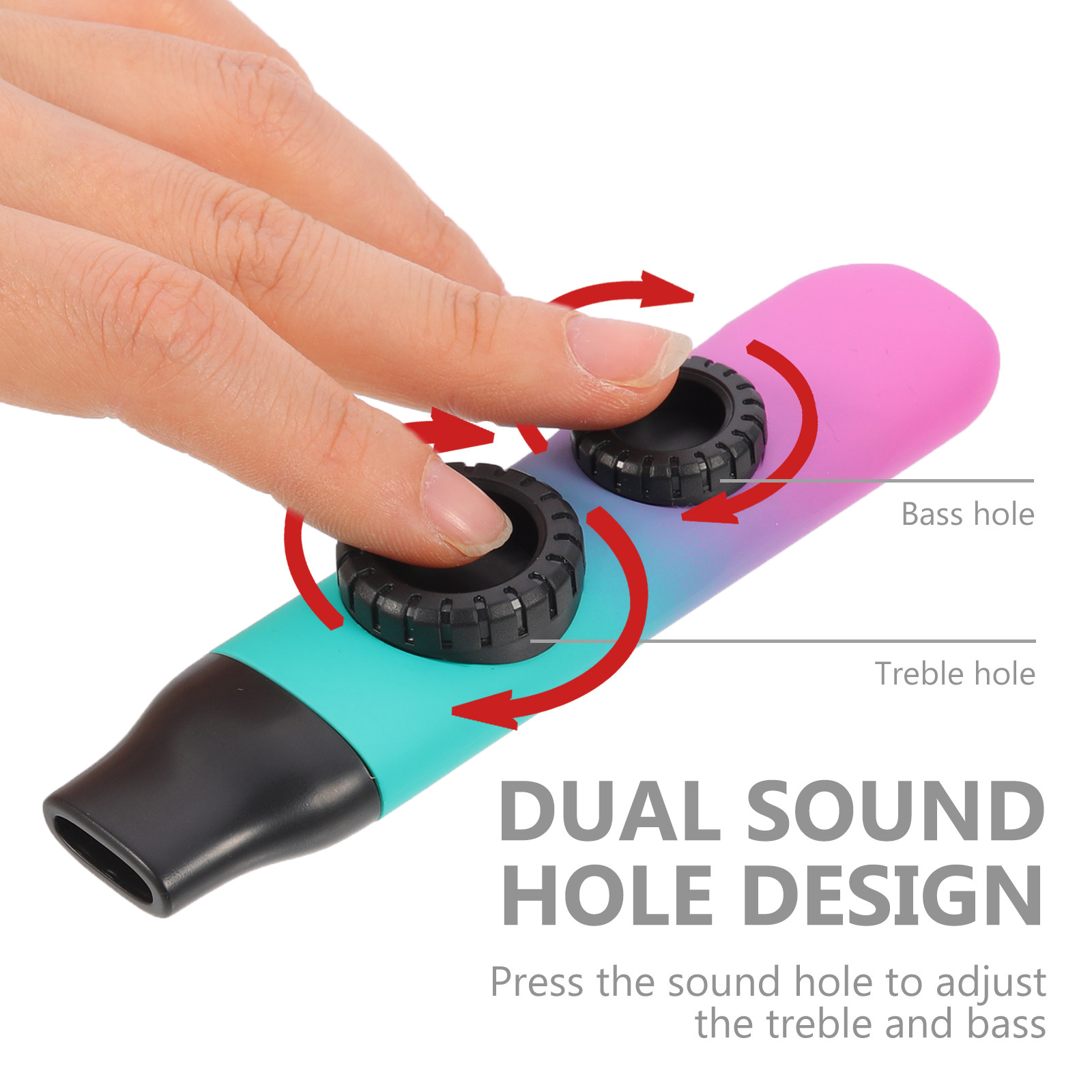 1セット デュアルホールカズー 小型ポータブル軽量楽器 子供 - Musical Instrument Kids のレビューと価格