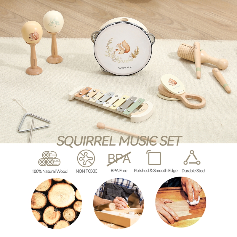 ベビーミュージックトイ マラカス ドラム シロフォン 子供用 - Musical Instrument Project のレビューと価格