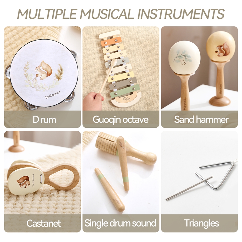 ベビーミュージックトイ マラカス ドラム シロフォン 子供用 - Musical Instrument Project のレビューと価格