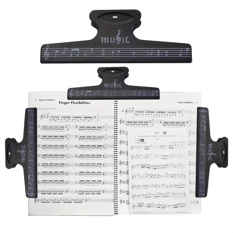 楽譜クリップ文具フォルダークリップブックページノートクリップ - Musical Instrument Book のレビューと価格