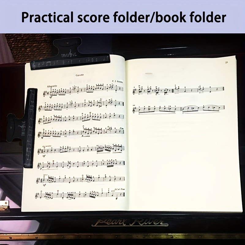楽譜クリップ文具フォルダークリップブックページノートクリップ - Musical Instrument Book のレビューと価格