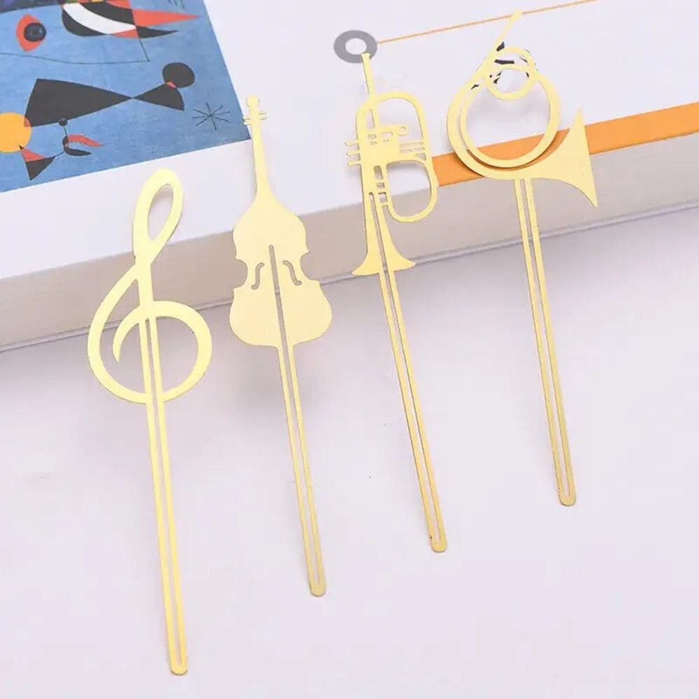 耐久性のあるゴールド音符楽器ブックマーク金属学用品メタブック - Musical Instrument Book のレビューと価格