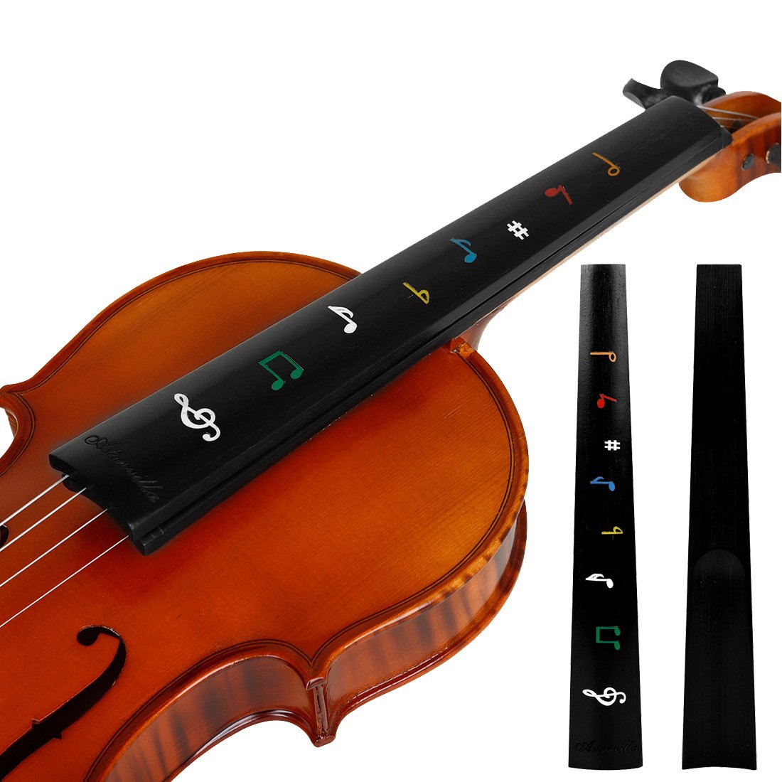 4/4 黒檀バイオリン指板音階付き手作り無垢材フィドル指板弦 - Musical Instrument Fiddle のレビューと価格