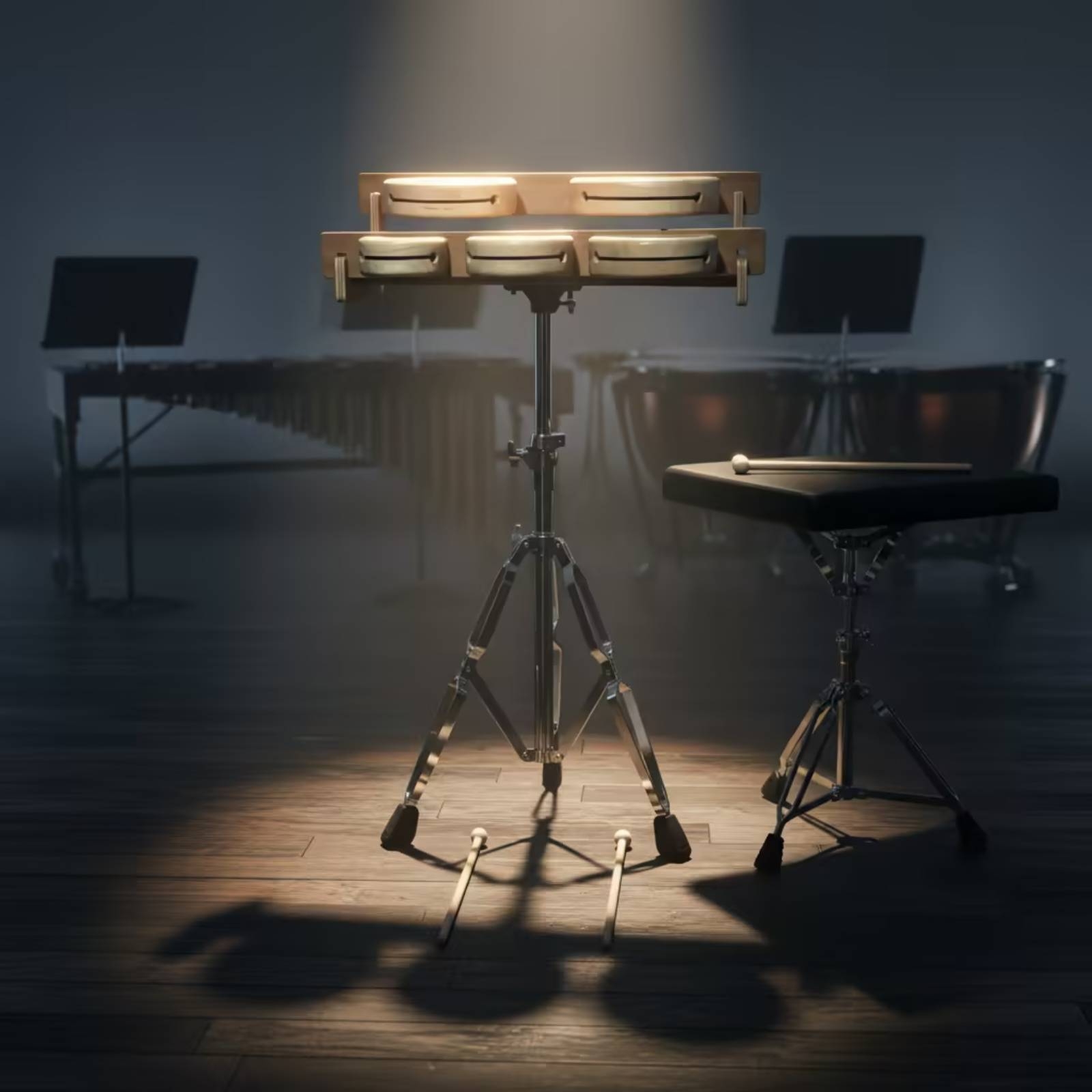 木製ブロック スタンド付き 教室用 5音ウッドブロック オル - Musical Instrument Long のレビューと価格