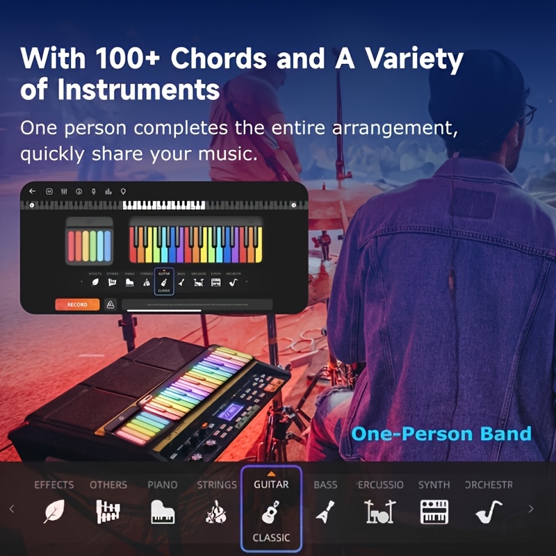 スタイリッシュなLEDバックライト付きポップピアノスマートデ - Musical Instrument Of Keyboard のレビューと価格