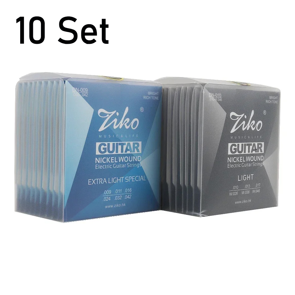 10 セット Ziko DN シリーズエレキギター弦六角コア - Charango 10 String のレビューと価格